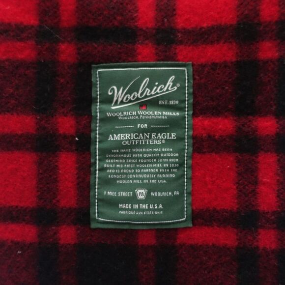 AEO x Woolrich Plaid Archive Wool Throw Blanket - Picture 4 of 5